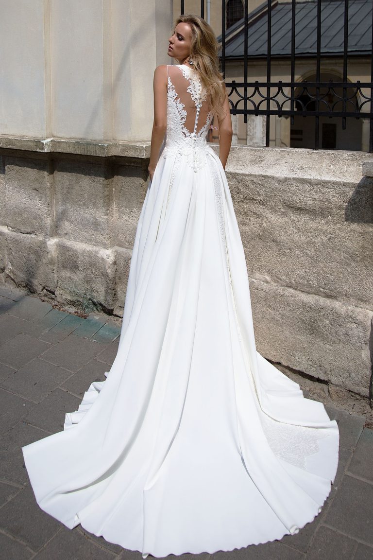 robe de mariée bustier dentelle transparent