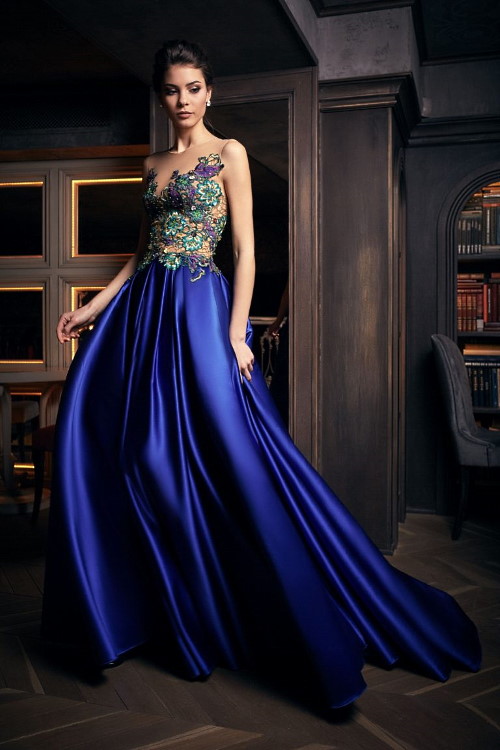 Robe de soirée bleue  Robes de soirée glamour, Robe, Belle robe de soirée