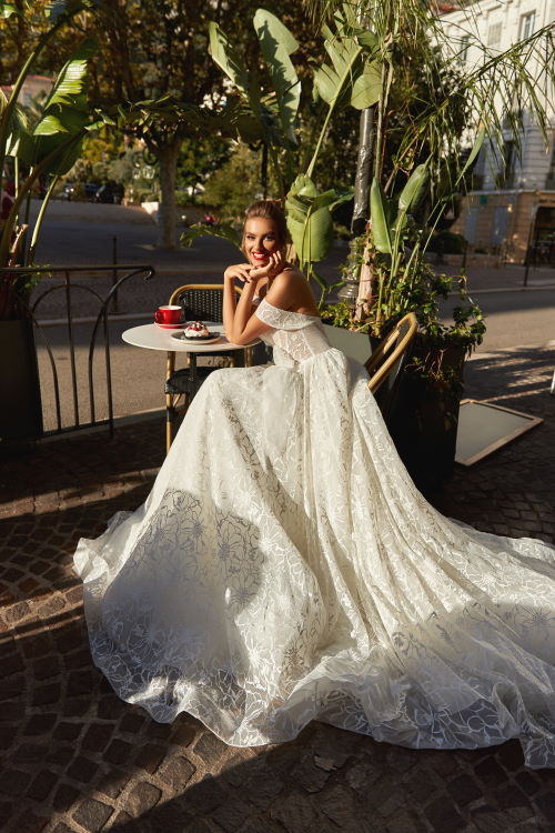 Robe de mariée en organza de soie