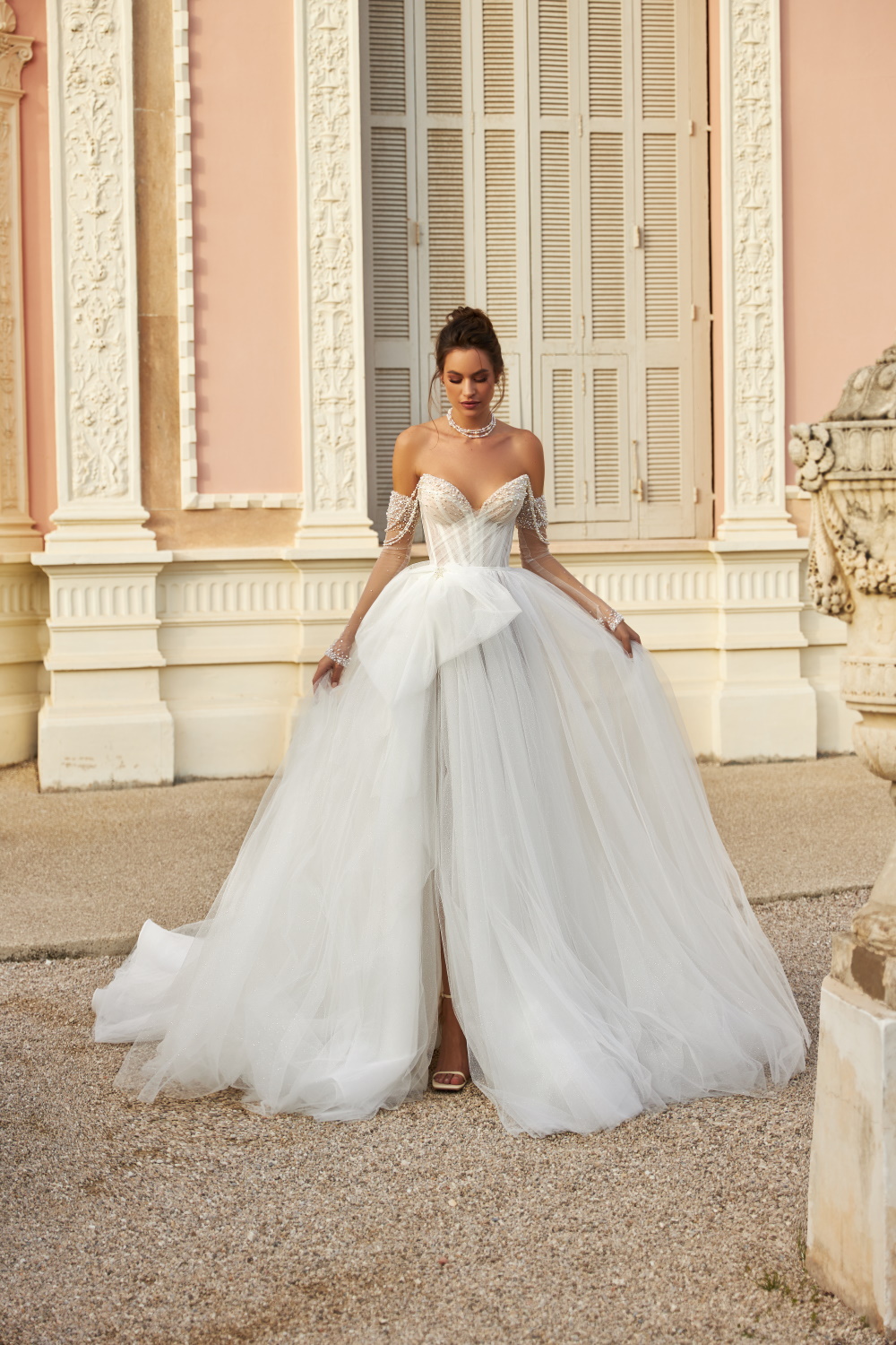 robe de mariee princesse en tulle de soie